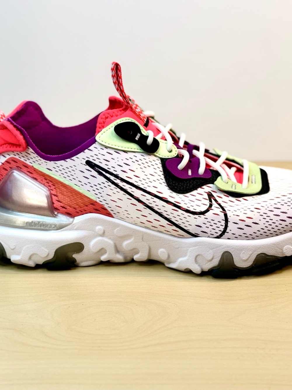 Nike React Vision Barely Volt Laser Crimson